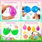 60 Pcs Colorful Plastic Easter Eggs Bulk, 2.3 ", Fillable Empty Easter Eggs for Fillling Candy, Treats, Easter Hunt Basket Suffers Fillers, Easter Theme Party Favors